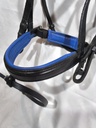 Bridon artisanal noir et bleu roi