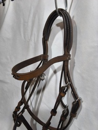 Bridon artisanal marron strass muserolle allemande