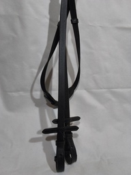 Rênes toile arretoirs QHP noir cheval