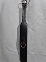 Collier chien cuir large noir/argent 44/52cm