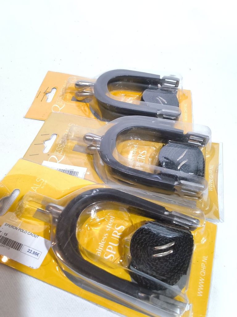 Éperons polo Qhp protection caoutchouc femme