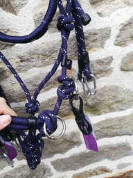 licol multifonction en corde QHP avec renes