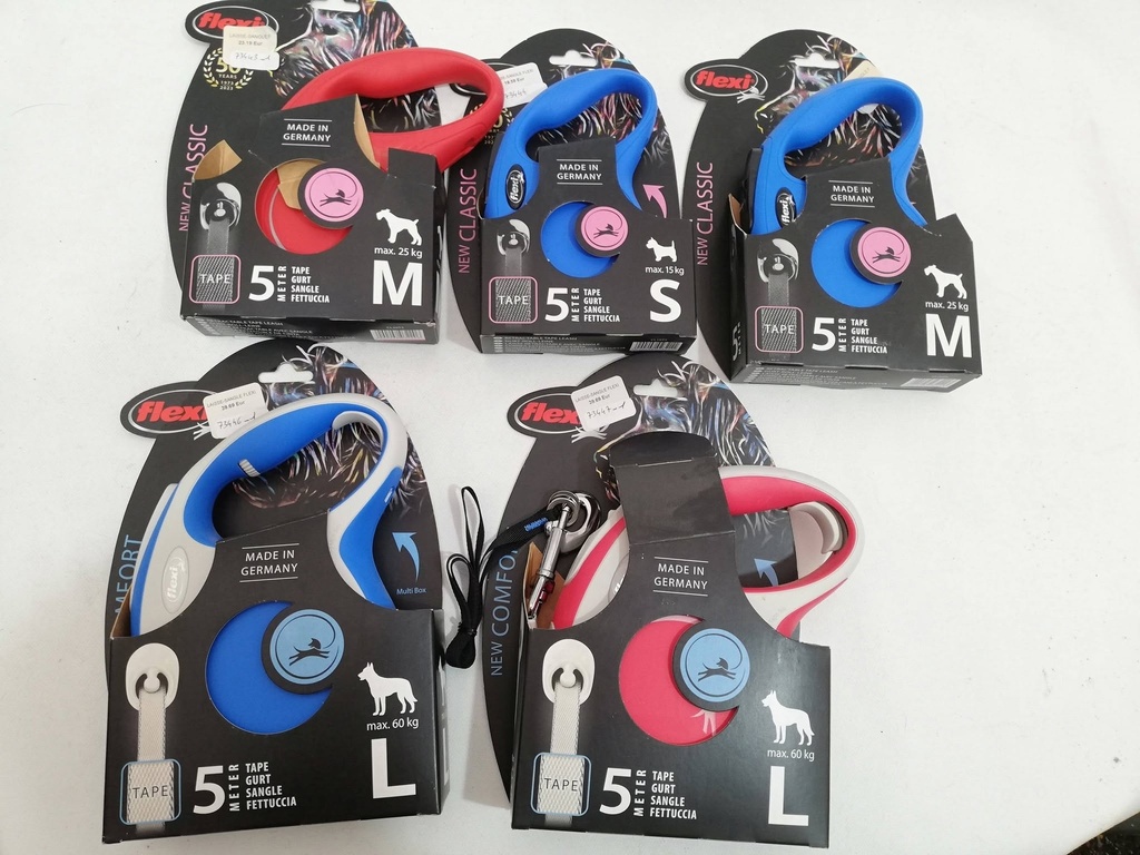 [73447] laisse à enrouleur flexi 5m L (max 60kg) (rouge)