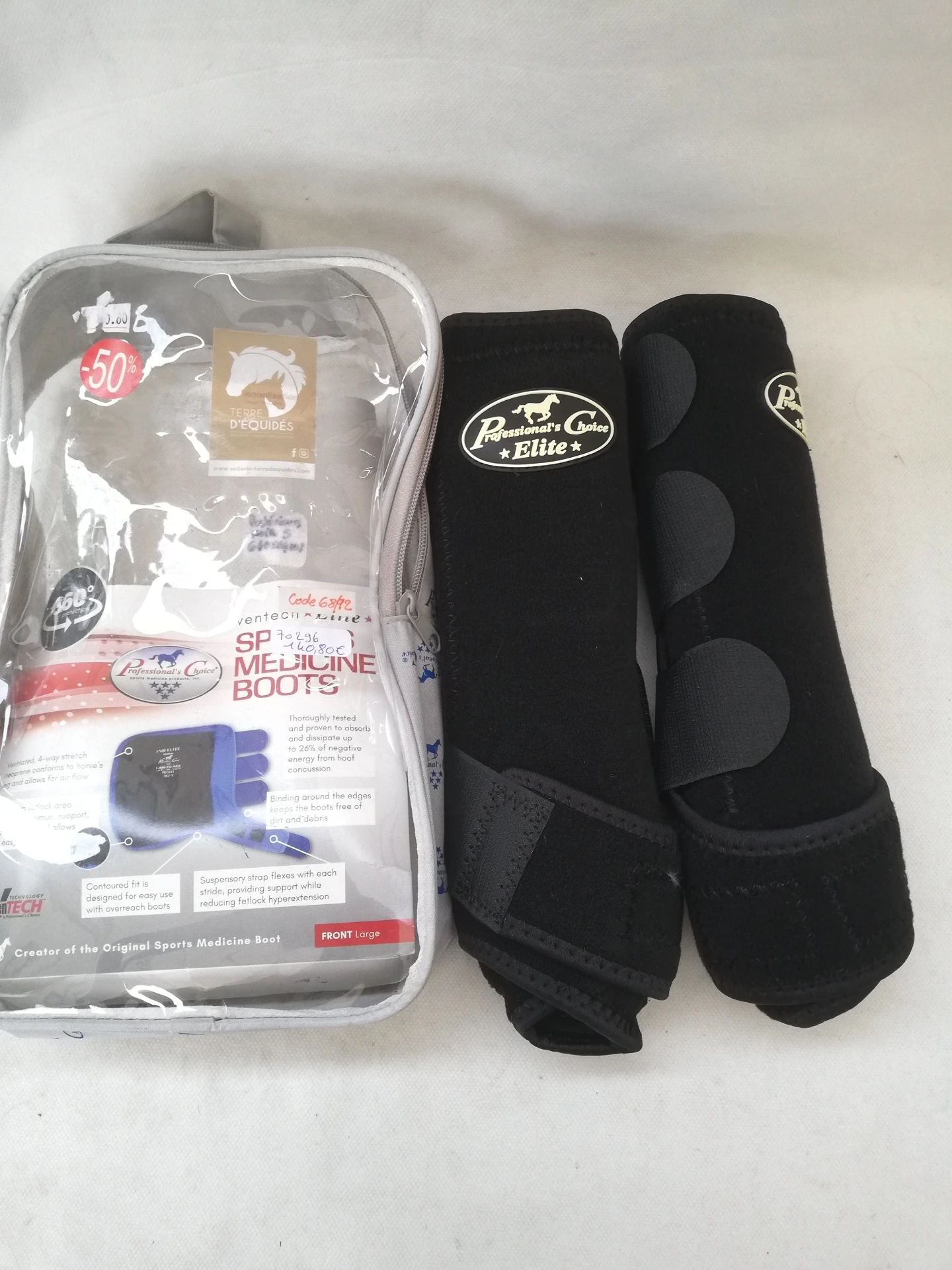 [70296] Guêtres Postérieures VenTECH™ Elite - Sports medicine boots antérieurs Professional's choice L Noir