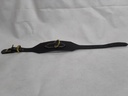 Collier chien cuir large noir/doré 30/38cm