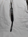 Collier chien cuir large noir/argent 44/52cm