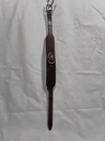 Collier chien cuir large marron/argent 446/54cm