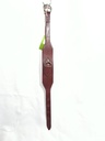 Collier chien cuir large marron boucle lyre 37/44cm