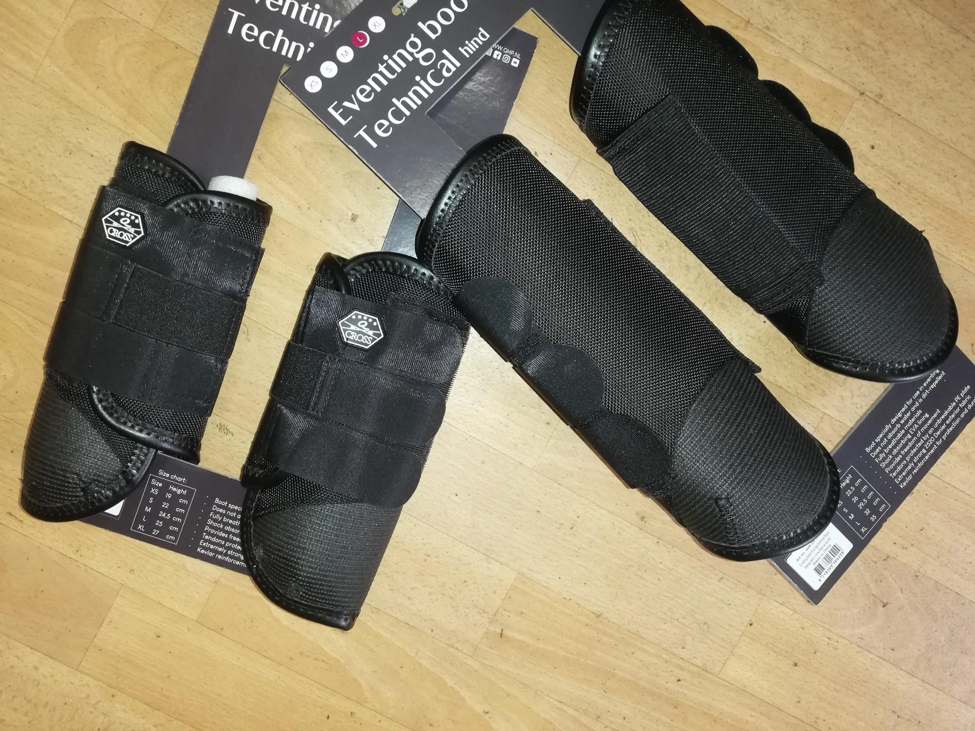 guetres de cross QHP anterieurs + posterieurs noir XL