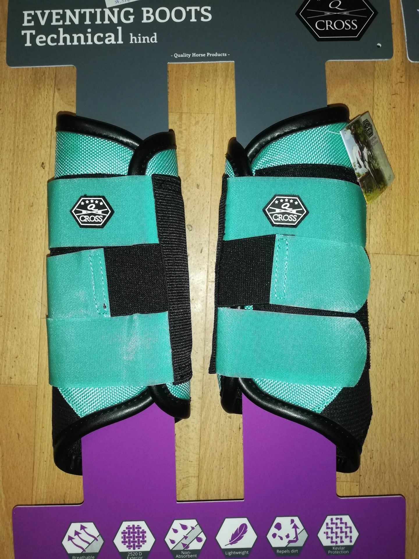 [68330] guetres de cross QHP posterieurs mint green (M)