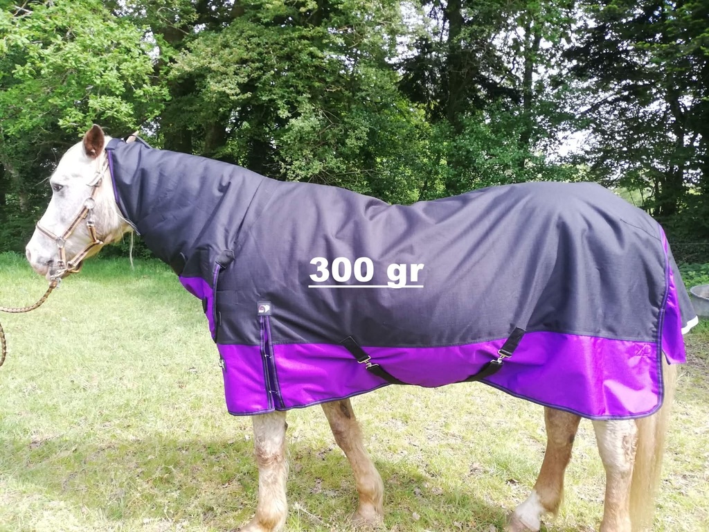 [75415] couverture "HD" imper combo 1200D 300gr noir/violet (5'3"/115 cm)