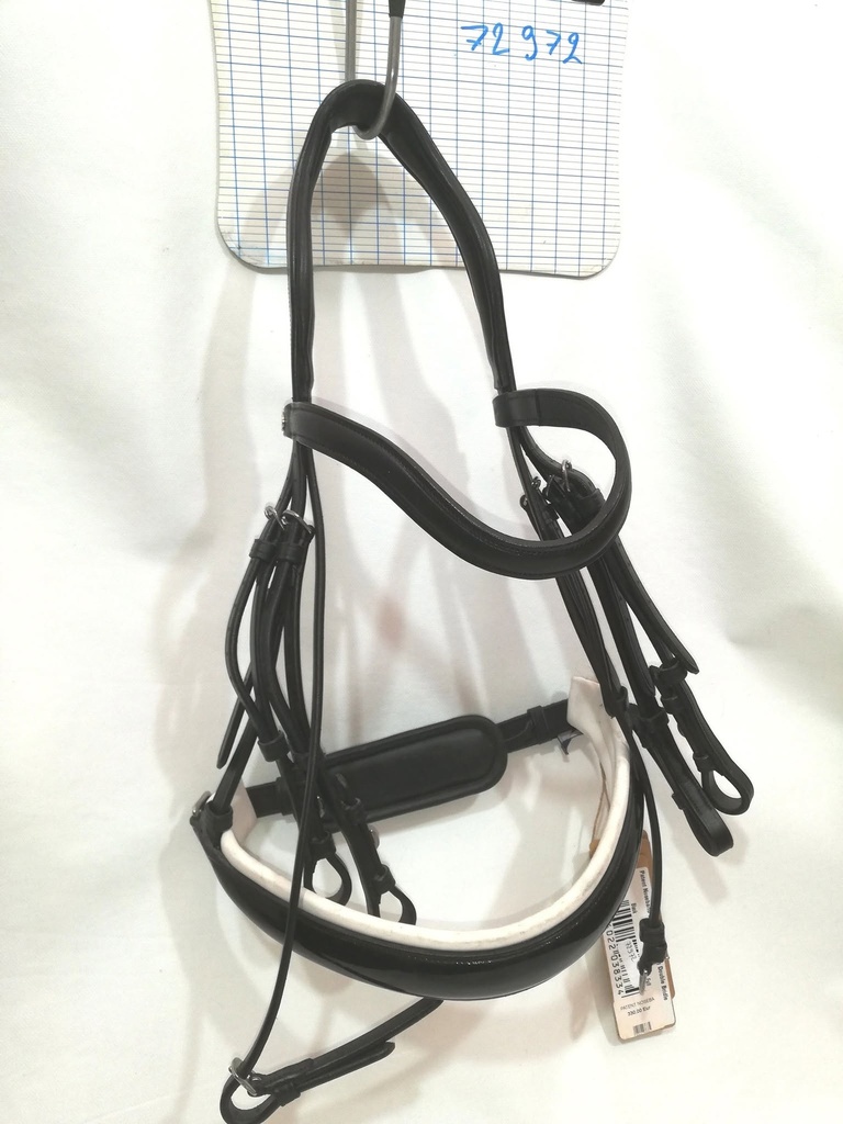 [72972] Bride DYON noir et blanc cheval (taches dur le blanc)