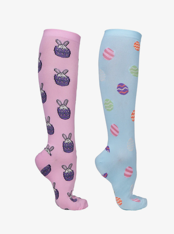 chaussettes de paques QHP rose/bleu 39/42 lot 2 paires
