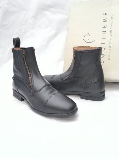 Boots equitheme double zip noir
