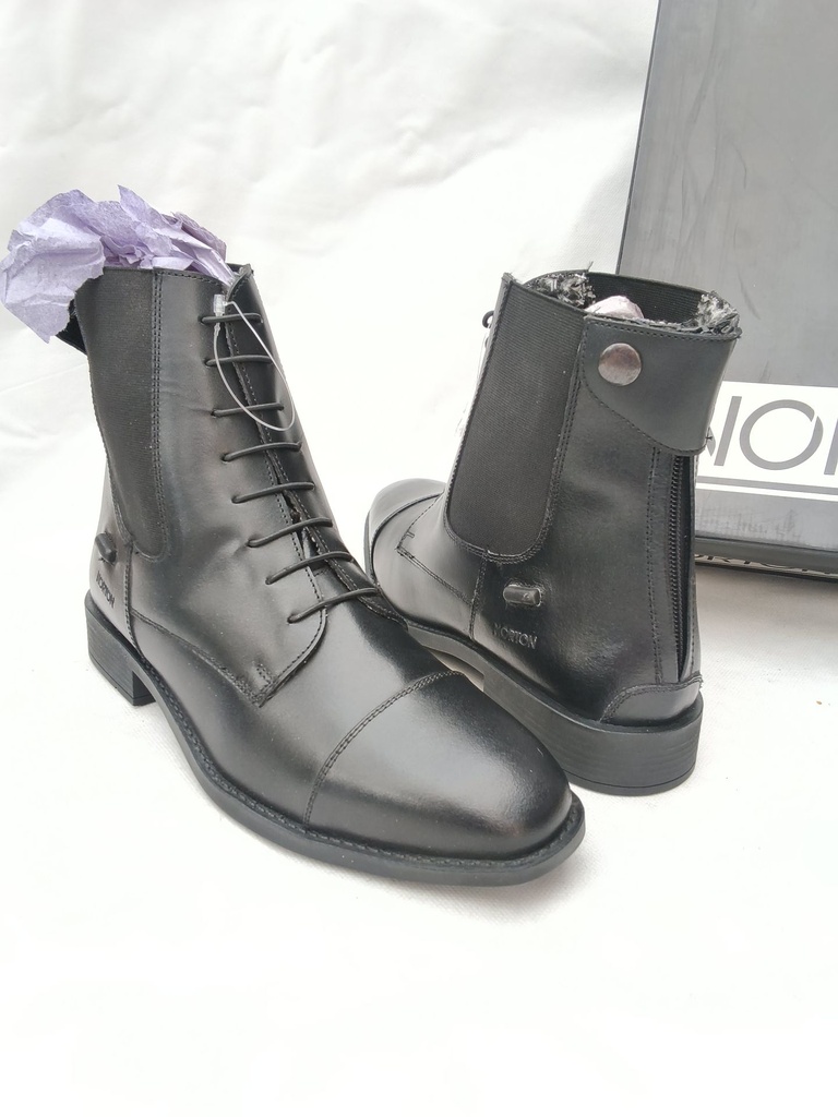 Boots norton lacets fourrées noir