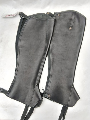 Mini-chaps rectiligne noir L
