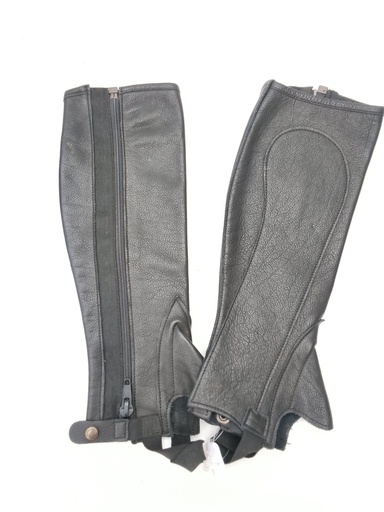 Mini-chaps rectiligne noir XS