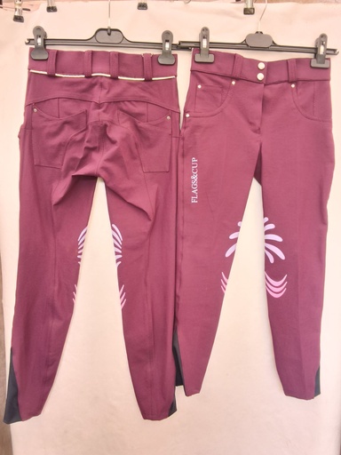Pantalon flags and cup oshaw bordeaux
