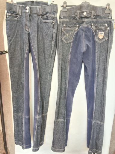 Pantalon jodhpur HKM miss blink jean bleu femme