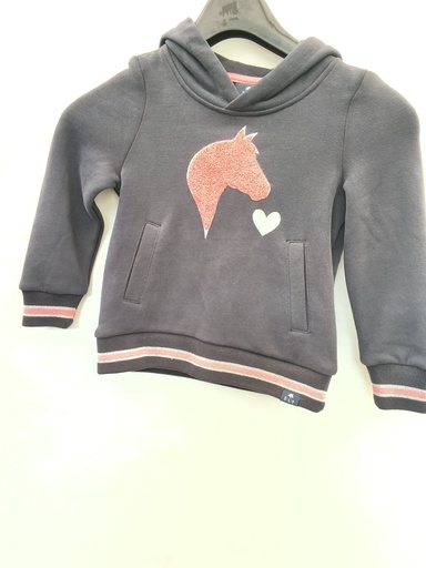 Sweat capuche elt lea marine 4/5ans