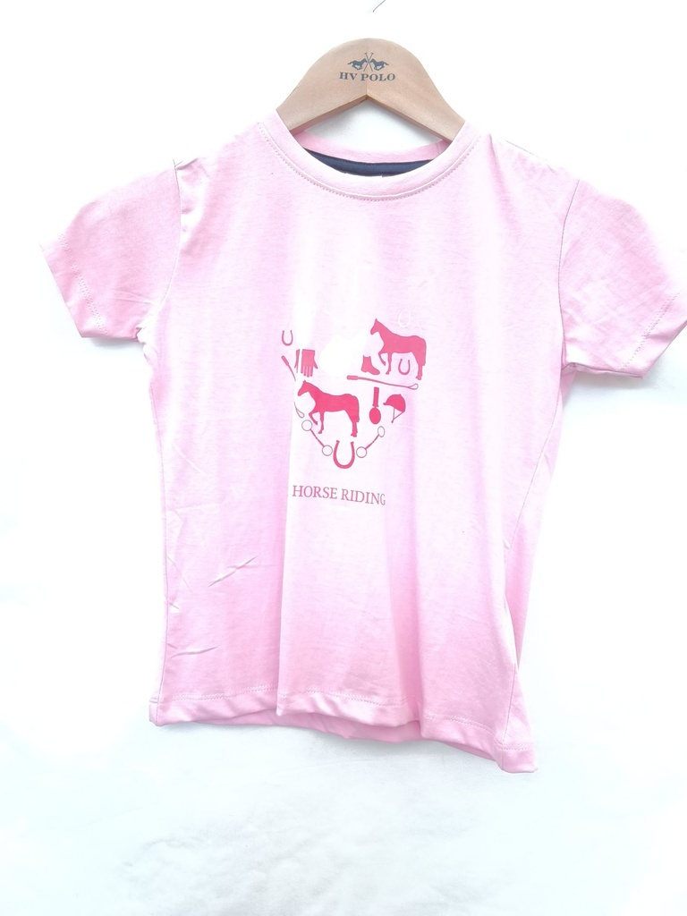 T-shirt Hkm  i love horse rose