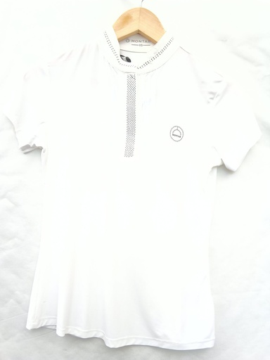 Polo concours montar femme zuna blanc