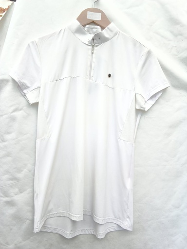 Polo concours QHP femme celesta blanc 44 (46fr)