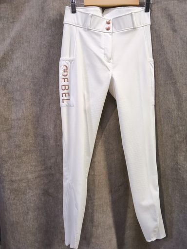 Pantalon montar rebel femme blanc