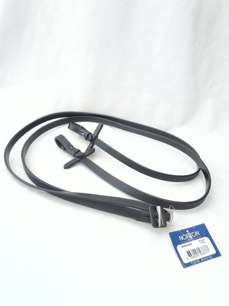 Rênes cuir norton noir cheval