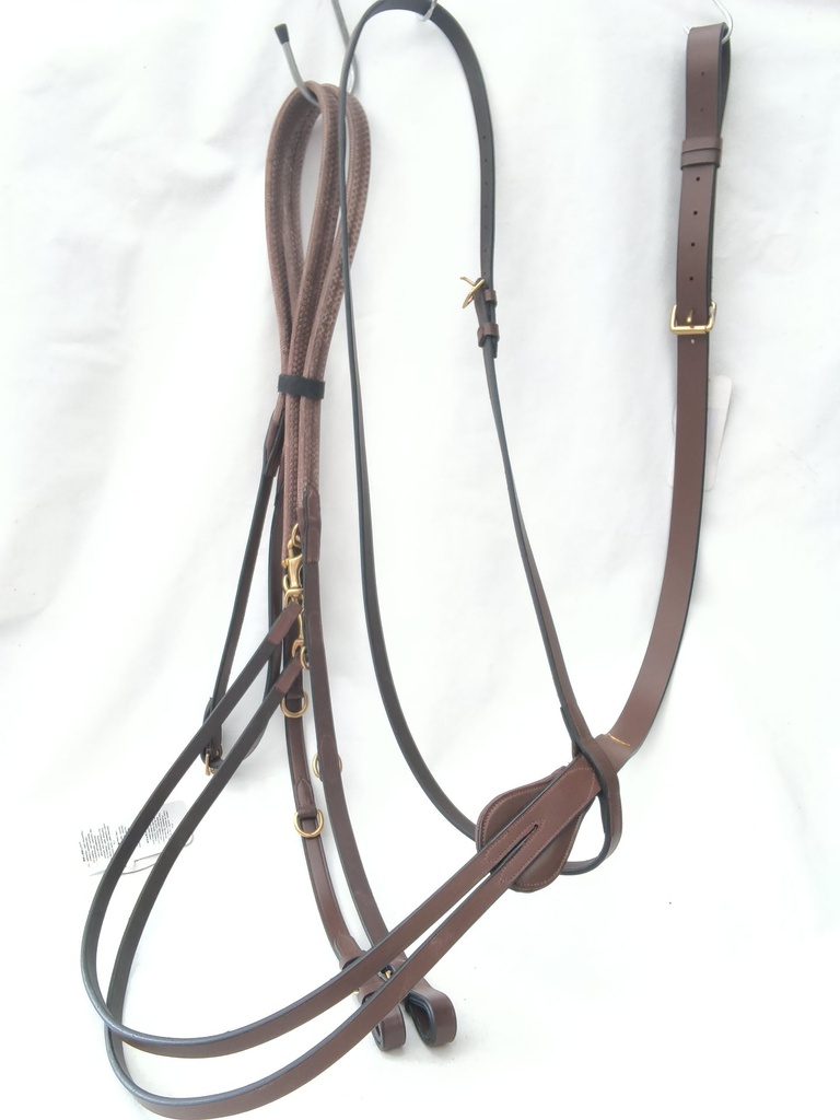 Enrenement howlett HFI avec renes caoutchouc marron cheval