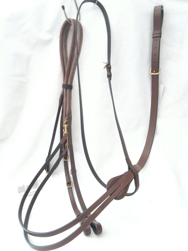 Enrenement howlett HFI avec renes caoutchouc marron cheval