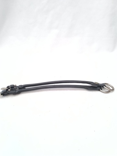Montants de releveur Eric Thomas cuir noir cheval