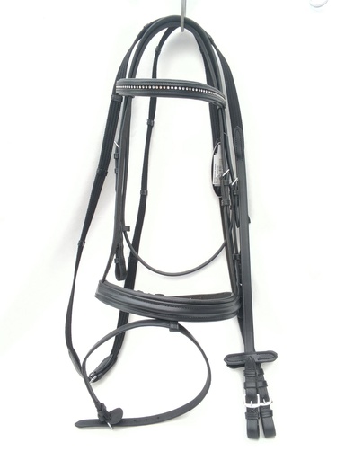 Bridon + rênes waldhausen diamant noir cob