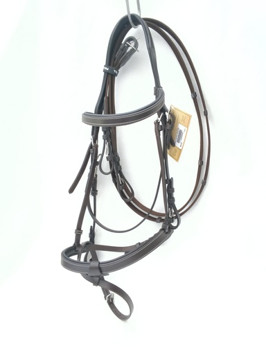 Bridon + rênes canter club havane cheval