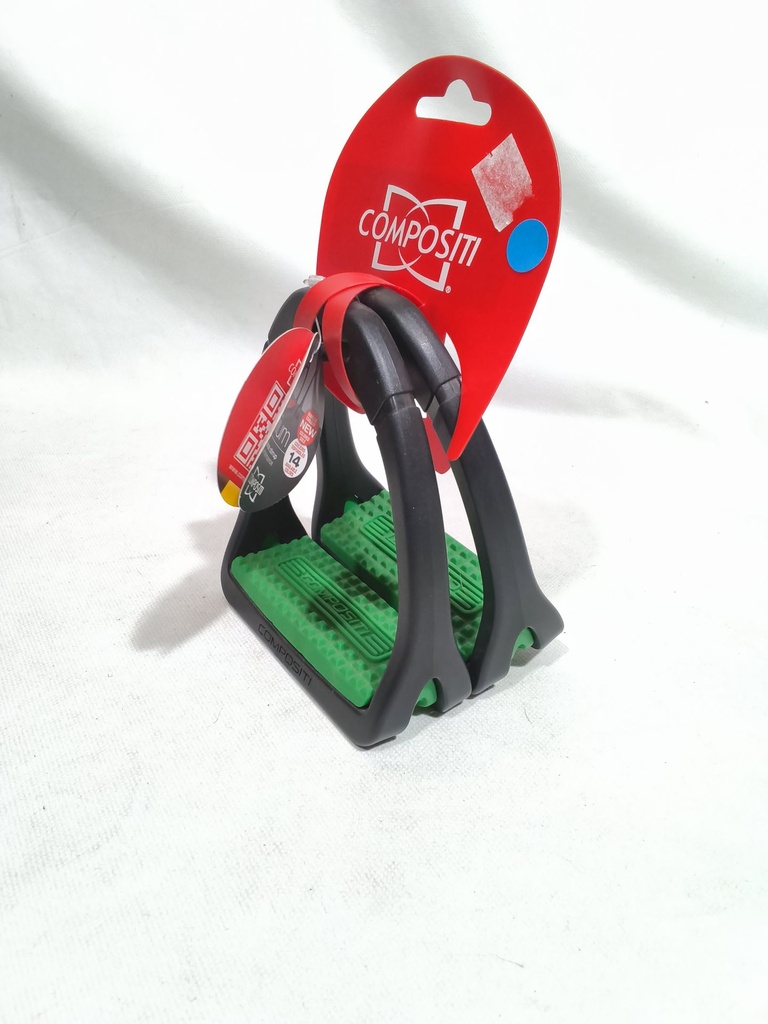 Etriers résine compositi premium noir/vert enfant