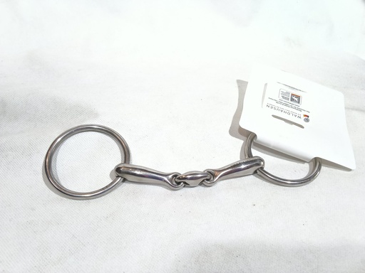 Mors simple filet bride double brisure waldhausen 14mm
