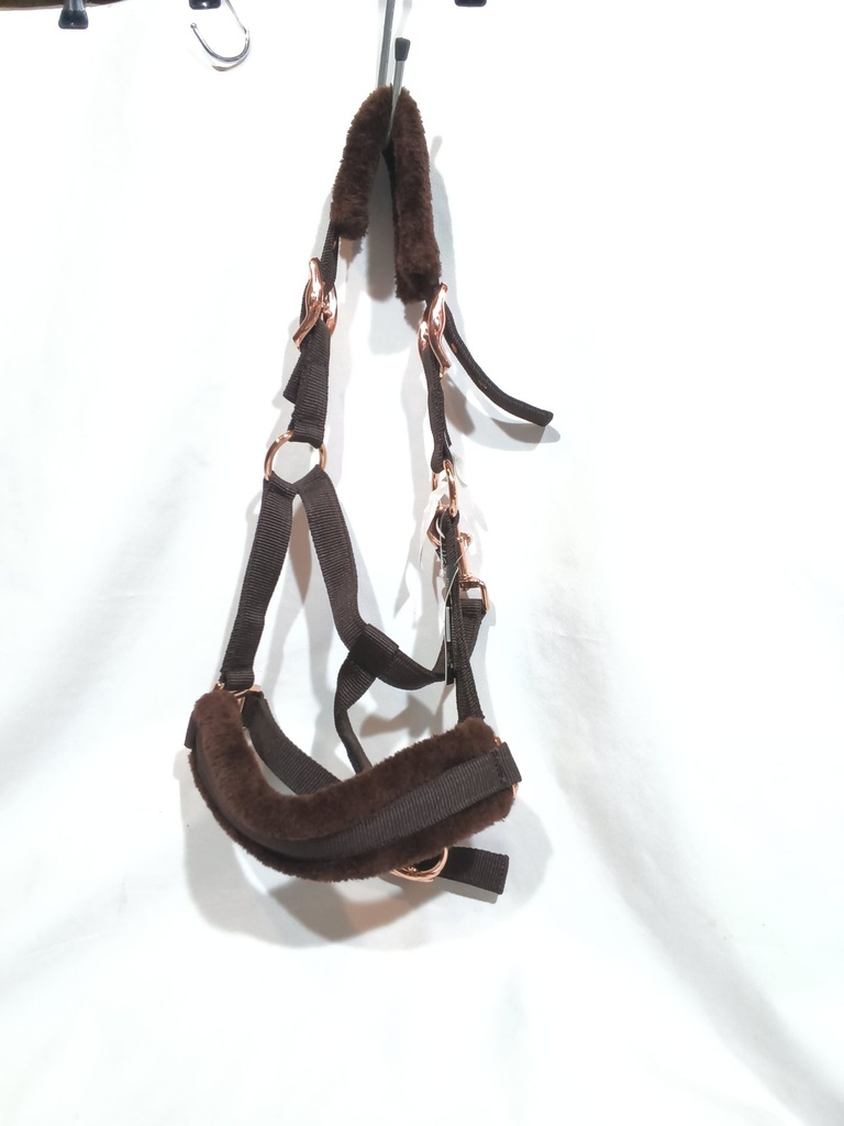 Licol mouton rose gold Hkm marron