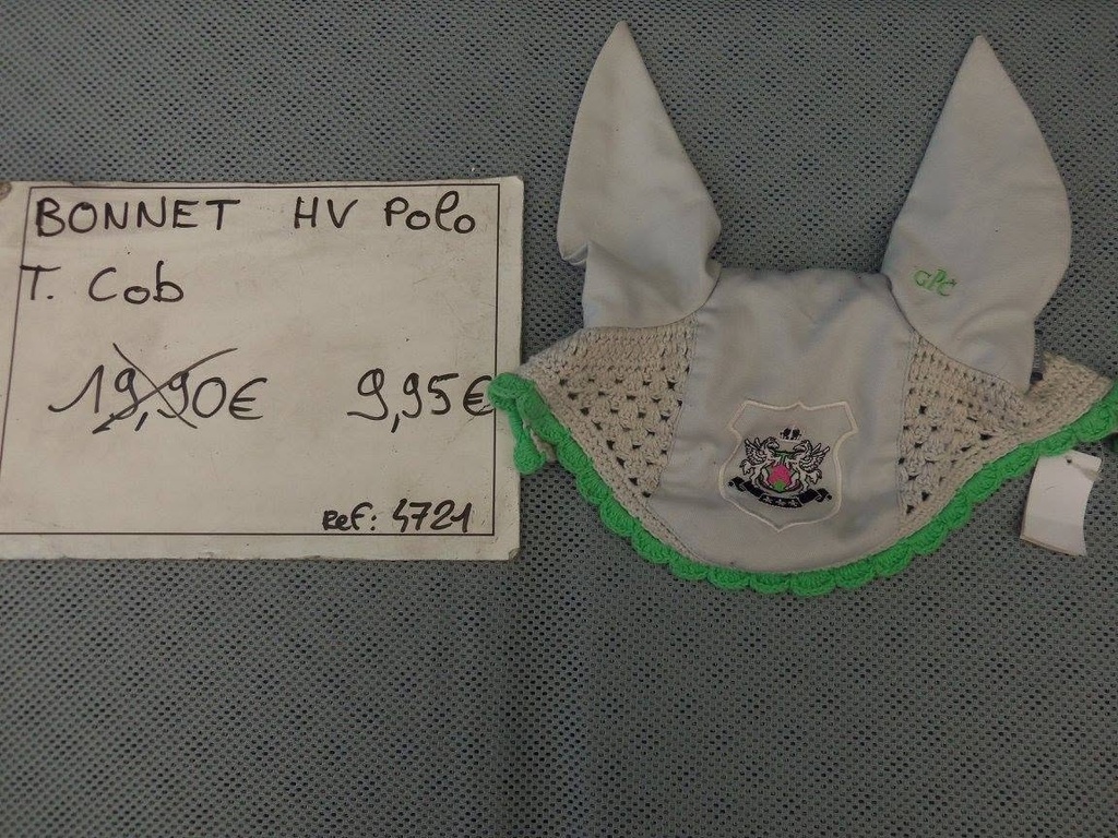 bonnet cheval hvpolo cheval gris/vert