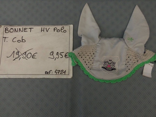 bonnet cheval hvpolo cheval gris/vert