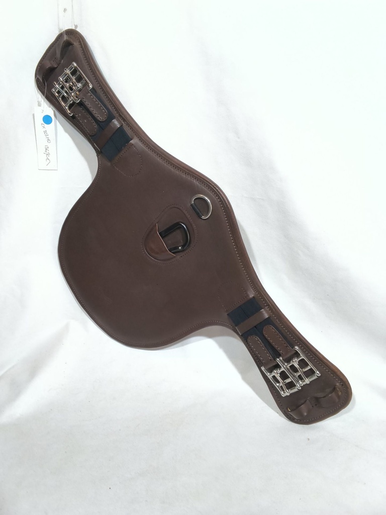Sangle bavette courte Eric Thomas marron 60