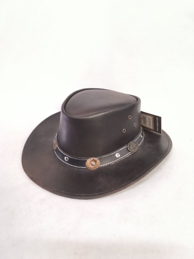 Chapeau cuir scippis marron