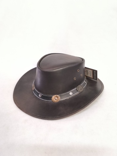 Chapeau cuir scippis marron