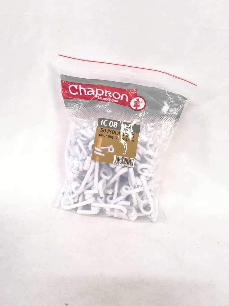 Isolateurs queues de cochons Chapron x50 8mm IC8