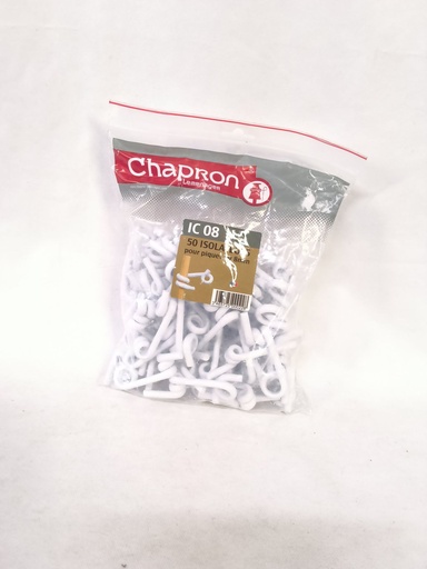 Isolateurs queues de cochons Chapron x50 8mm IC8