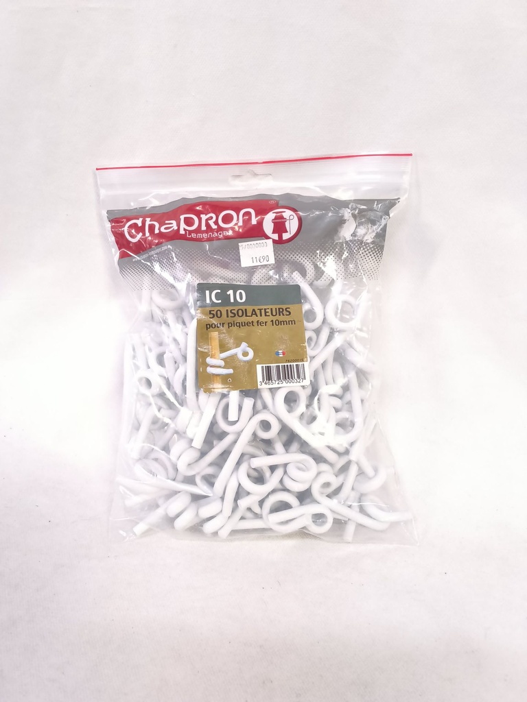 Isolateurs queues de cochons Chapron x50 10mm IC10