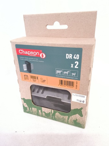 Isolateurs double accroche chapron DR 40