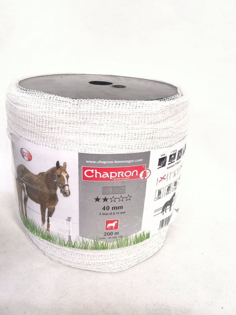 Ruban cloture chapron 40mm 200m