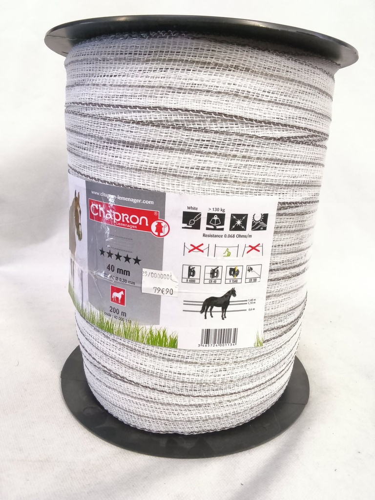 Ruban cloture haure qualité 40mm 200m