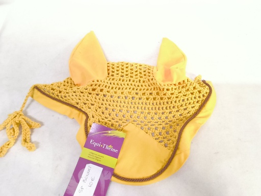 Bonnet cheval equitheme jaune