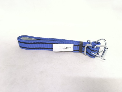 Collier à vache nylon bleu 130cm